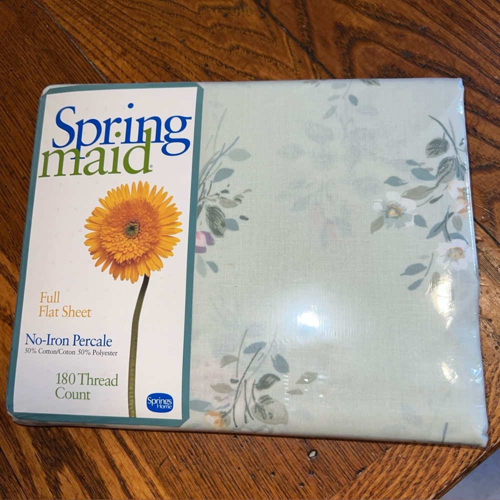 Springmaid Botanical Full Flat Sheet vintage